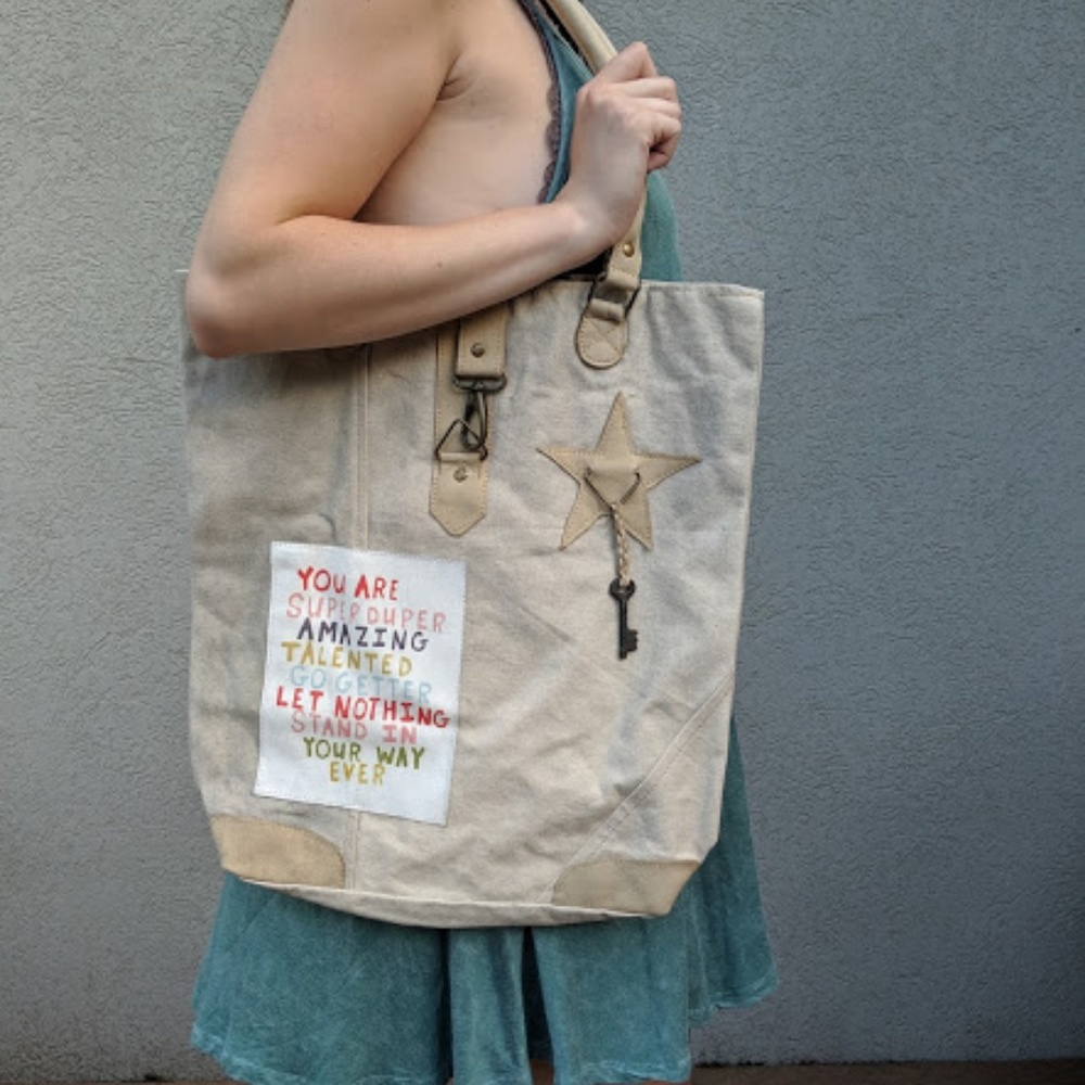 YOU ARE AMAZING - Recycled Canvas Vintage Tote